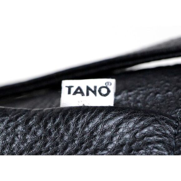 LARGE Tano BLACK GENUINE LEATHER HOBO SHOULDER BAG X-BODY HANDBAG PURSE - Picture 2 of 16